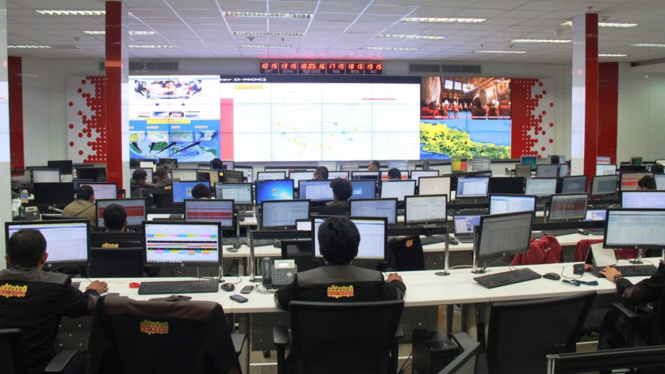 Pusat komando atau command center Indosat Ooredoo Hutchison (IOH).