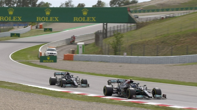 Pembalap Mercedes di F1 GP Spanyol