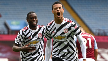 Bomber Manchester United, Mason Greenwood, merayakan gol