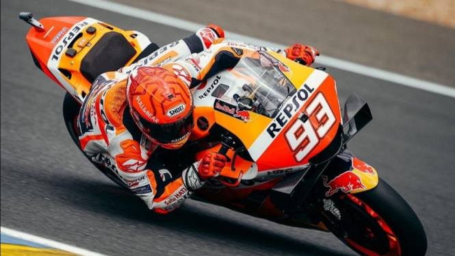 Pembalap Repsol Honda, Marc Marquez. 