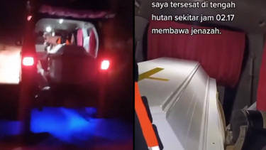 Viral mobil pembawa jenazah tersesat di hutan (Instagram/energisolo)