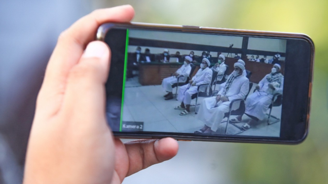 Ilustrasi sidang Habib Rizieq