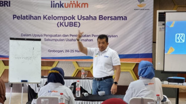Pelatihan Kelompok Usaha Bersama (KUBE yang diselenggarakan BRI bersama Dinas Sosial Kabupaten Grobogan.
