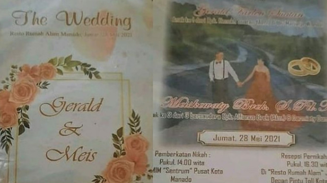 Viral detik-detik pernikahan gagal, kartu undangan sudah tersebar (Instagram/nyonya_gosip)