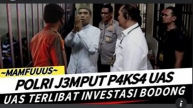 Ustadz Abdul Somad (UAS) disebut terlibat investasi bodong.