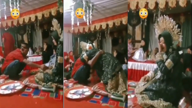 Viral mantan peluk pengantin wanita, ternyata bapaknya (Instagram/makassar_iinfo