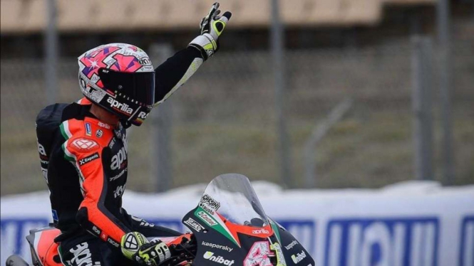 Pembalap Aprilia Gresini Racing Team, Aleix Espargaro. 