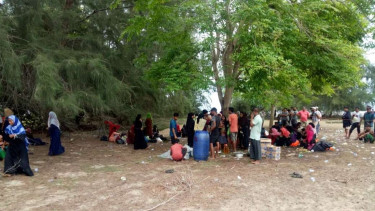 Imigran Rohingya terdampar di Aceh Timur. 