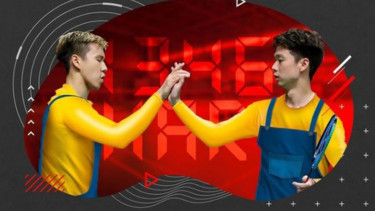 Ganda putra Indonesia, Kevin Sanjaya Sukamuljo/Marcus Fernaldi Gideon.