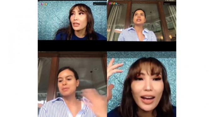 Ayu Dewi dan Eva Celia