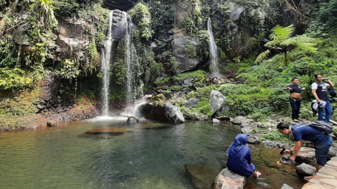 Curug Putri Pelangi, di Desa Tajurhalang, Kecamatan Cijeruk, Bogor, Jabar.