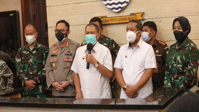 Wali Kota Bandung Oded M Danial bersama forkopimda