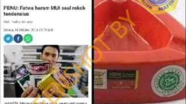 Beredar postingan ada label halal MUI di asbak rokok.
