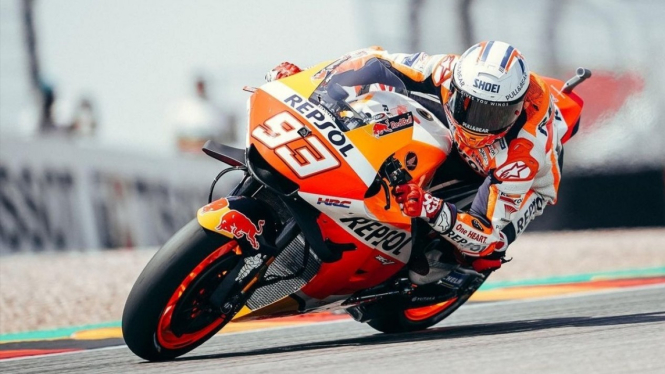 Pembalap Repsol Honda, Marc Marquez. 