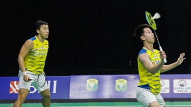 Ganda putra Indonesia, Kevin Sanjaya Sukamuljo/Marcus Fernaldi Gideon.
