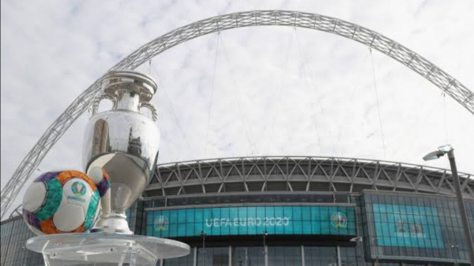 Tempat semifinal dan final EURO 2020, Wembley Stadium. 