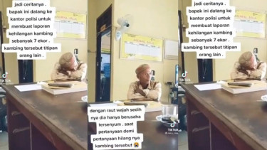 Viral bapak tua kehilangan 7 kambing (Instagram/komentatorpedas)