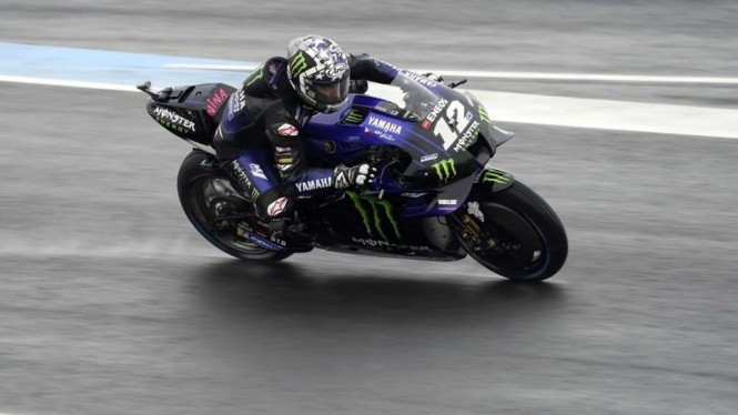 Pembalap Monster Energy Yamaha, Maverick Vinales. 