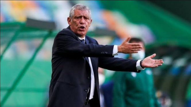 Pelatih Timnas Portugal, Fernando Santos. 