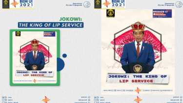 Meme Jokowi The King of Lip Service (Twitter/BEMUI_Official)