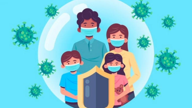 Ilustrasi virus corona.