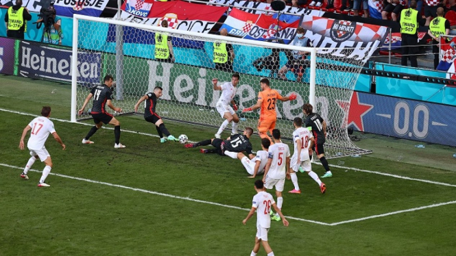Duel Timnas Spanyol Vs Kroasia