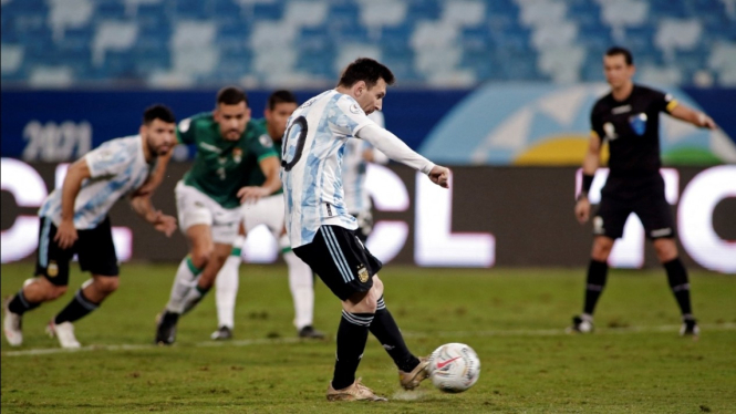Megabintang Timnas Argentina, Lionel Messi. 