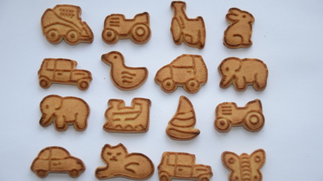 Ilustrasi Cookies atau biskuit atau camilan bayi