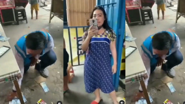 Viral Petugas PLN Dilempari Uang Tagihan Listrik (Instagram/makassar_iinfo)