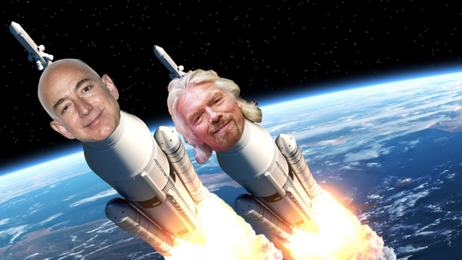 Jeff Bezos vs Richard Branson.
