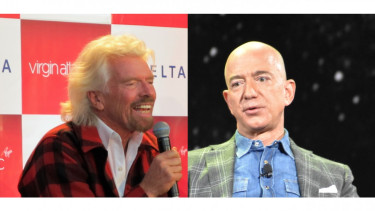 Richard Branson vs Jeff Bezos.