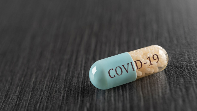 Ilustrasi obat COVID-19.