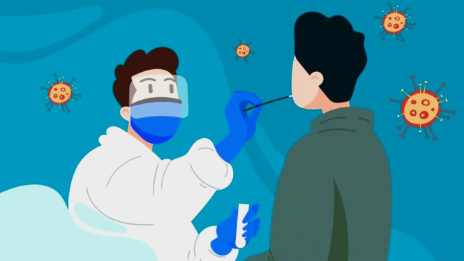 Ilustrasi tes swab COVID-19