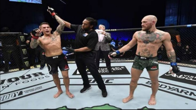 Conor Mcgregor vs Dustin Poirier di UFC 264.