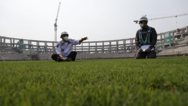 Stadion bertaraf internasional di Banten pembangunannya sudah mencapai 55,9%