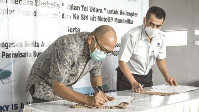 Peresmian jalan tol udara oleh ITDC bersama AirNav Indonesia.