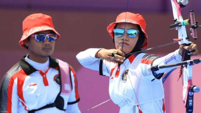 Atlet panahan Indonesia,  Riau Ega Agatha dan Diananda Choirunisa 