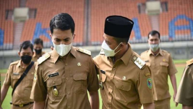 Bupati Bandung Dadang Supriatna bersama Wakil Bupati Bandung Sahrul Gunawan