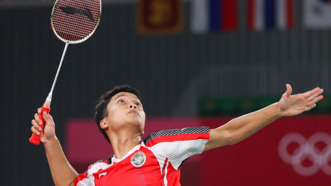 Tunggal putra Indonesia, Anthony Sinisuka Ginting di Olimpiade Tokyo 2020