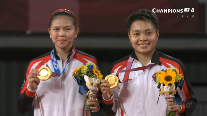 Greysia Polii/Apriyani Rahayu raih emas Olimpiade Tokyo 2020