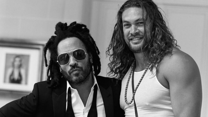Lenny Kravitz dan Jason Momoa.