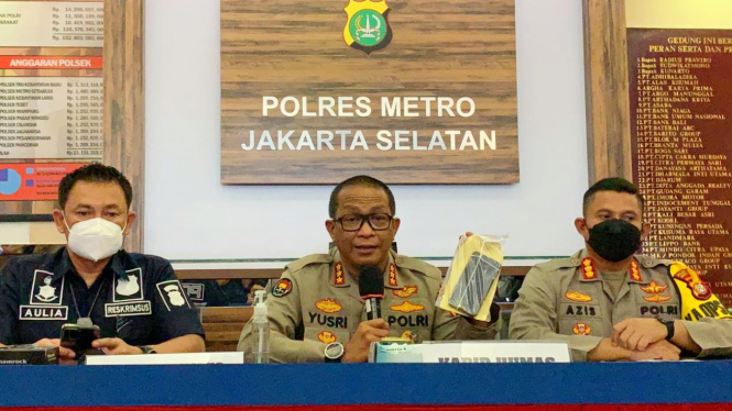 Konferensi Pers Polres Metro Jaksel terkait pemeriksaan artis Dinar Candy