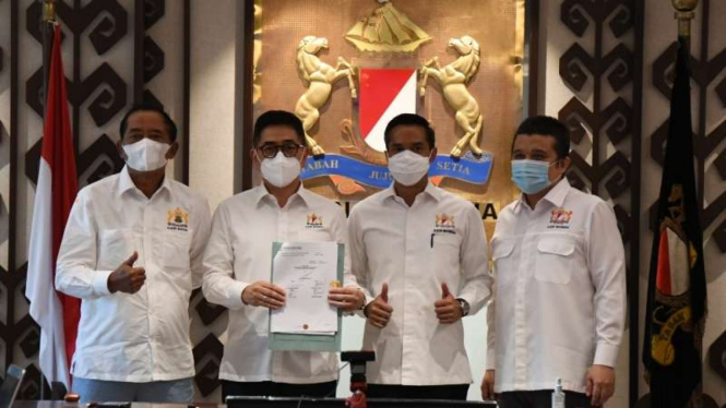 Jajaran petinggi Kadin Indonesia periode 2021-2026. 
