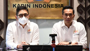 Ketua Dewan Pertimbangan Kadin, Anindya Bakrie dan Ketum Kadin Arsjad Rasjid.