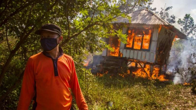 Kebakaran lahan di Kota Banjarbaru, Kalsel