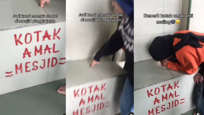 Viral Kotak Amal Masjid Terbuat dari Ubin, Anti Maling (Instagram/makassar_iinfo)