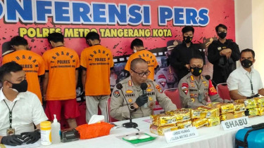 Polres Metro Tangerang Kota berhasil mengagalkan penyelundupan 18,78 kg sabu.