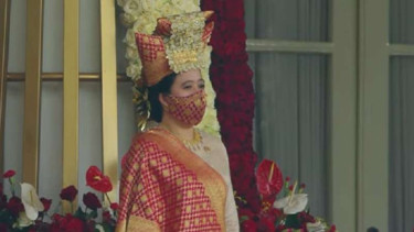 Ketua DPR RI Puan Maharani saat HUT RI ke 76 di Istana Negara
