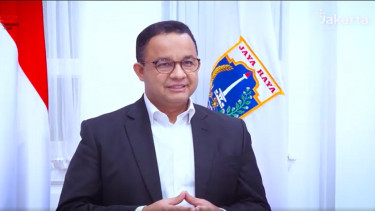 Gubernur DKI Jakarta Anies Baswedan menyampaikan ucapan HUT RI ke-76