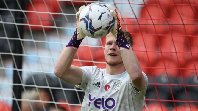Aaron Ramsdale saat masih berkostum Sheffield United.